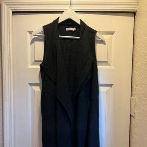 JustFab Black Vest Sleeveless Cardigan Small